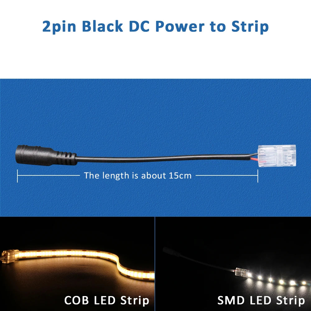 connecteurs led rubans flexibles transparents clips broches 12v 24v certifiés ul rohs