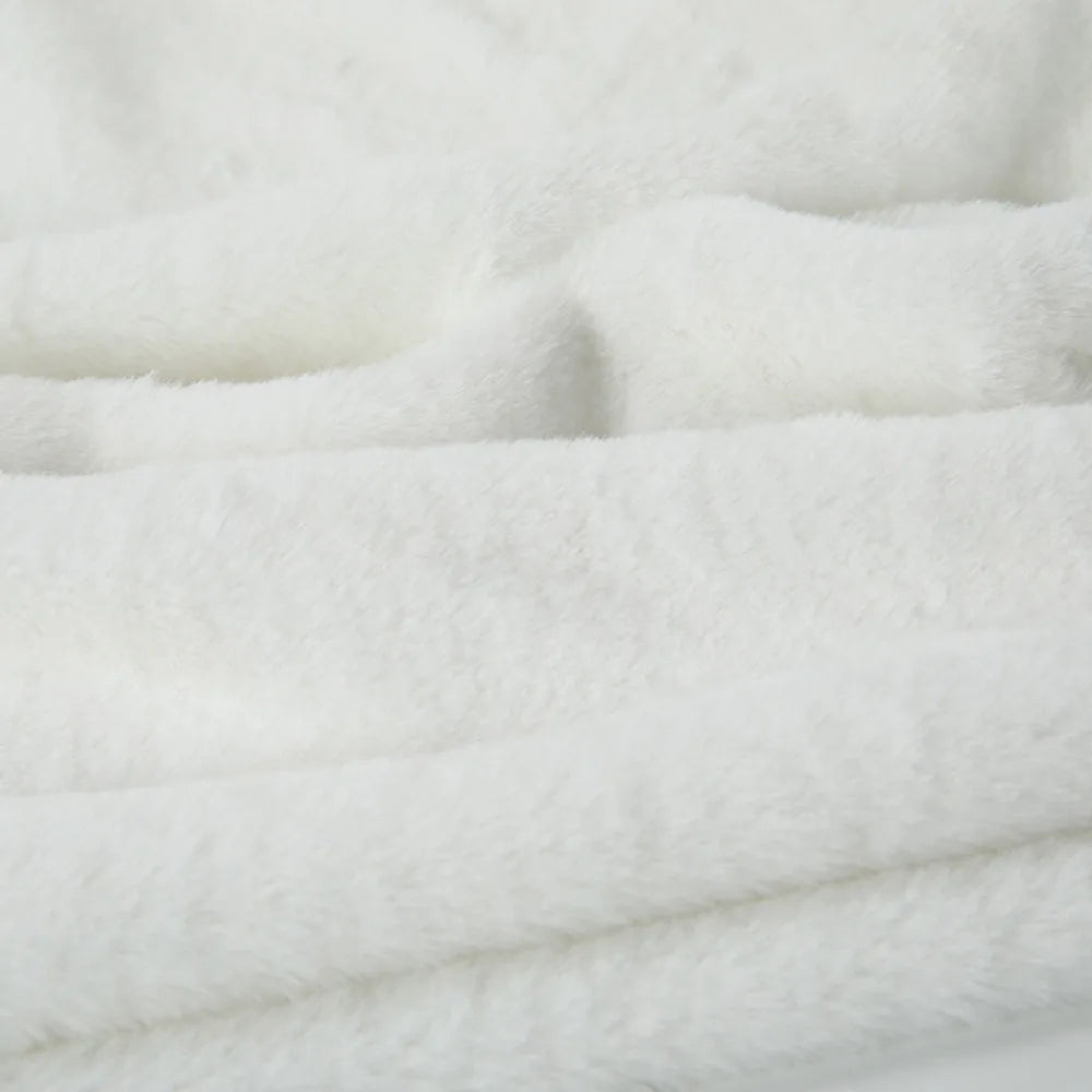 tissu fourrure douce peluche classique 50x50cm bleu marron gris beige rose vert blanc
