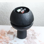 décoration intérieure vase noir sculptural moderne minimaliste texturé 24cm 18cm