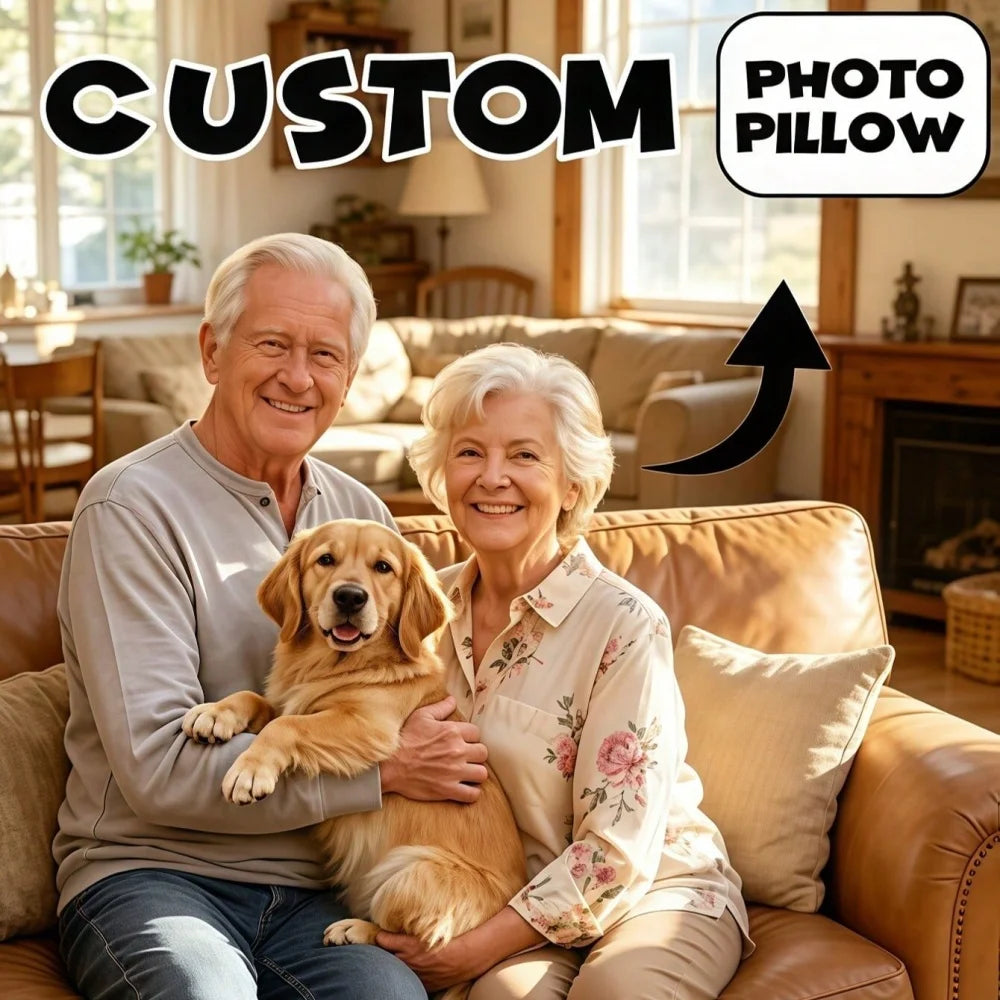 coussin personnalisé moderne imprimé photo famille chien lit amovible lavable adultes oblong