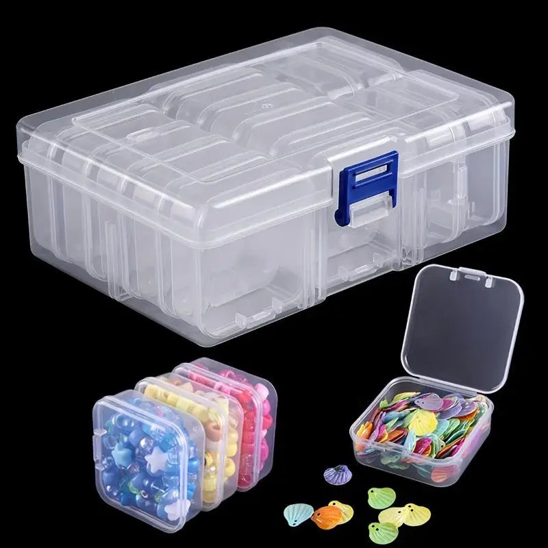 boîtes rangement transparentes modernes poignées petites boîtes organisation bijoux artisanat