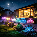 lampe solaire décorative multicolore fibres optiques modernes extérieur balcon allée