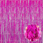 rideau festif franges métalliques argent or rose noir violet bleu vert rouge transparent adhésif