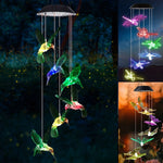 lampe solaire vent papillons oiseaux couleur changeante moderne décorative auto arrêts extérieure translucide
