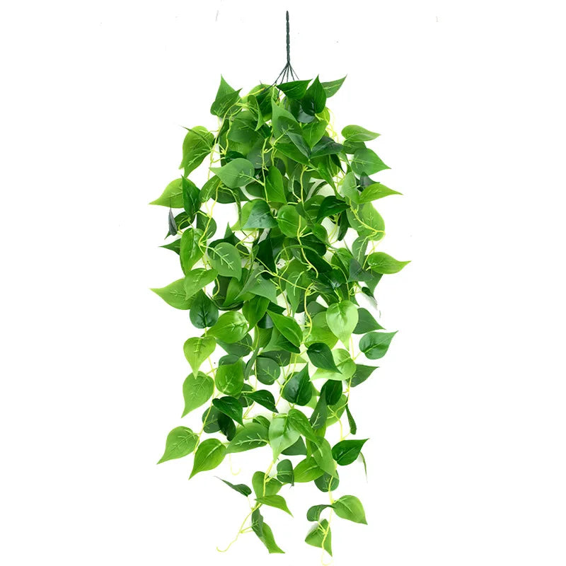 plante artificielle feuilles vertes brillantes moderne 105cm accroches extérieur décoration verte vigne intérieureextérieur