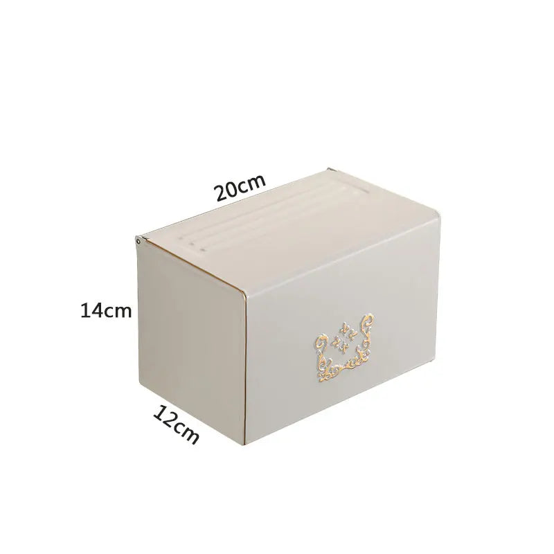 distributeur serviettes papier classique doré motifs floraux fixé adhésif salle bains