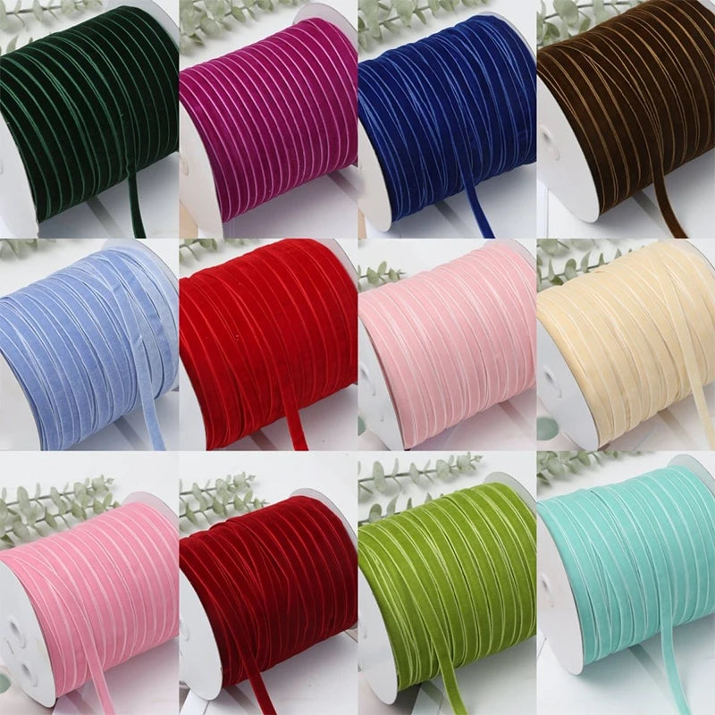 rubans velours opaques élégants couleurs unies polyester nylon