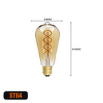 ampoules led spirale dorée vintage écolaire e27 220v 50000h 250 lumens doré translucent