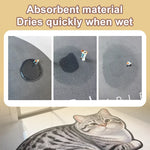 tapis chat imprimé 2d moderne gris noir blanc antidérapant polyester intérieur salon chambre cuisine