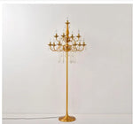 lampe poser dorée cristaux transparents classique chambre coucher led 15 sources lumineuses 30m zone