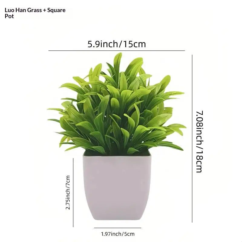 plantes artificielles feuilles vertes violettes moderne minimaliste sans entretien décoration intérieure extérieure pot carré