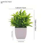 plantes artificielles feuilles vertes violettes moderne minimaliste sans entretien décoration intérieure extérieure pot carré