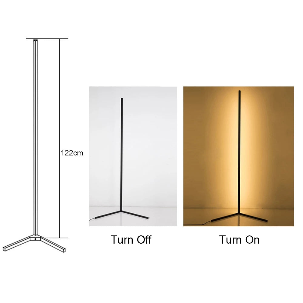 lampe led sol noir moderne télécommande application bluetooth synchronisation musique certifiée rohs cem fcc