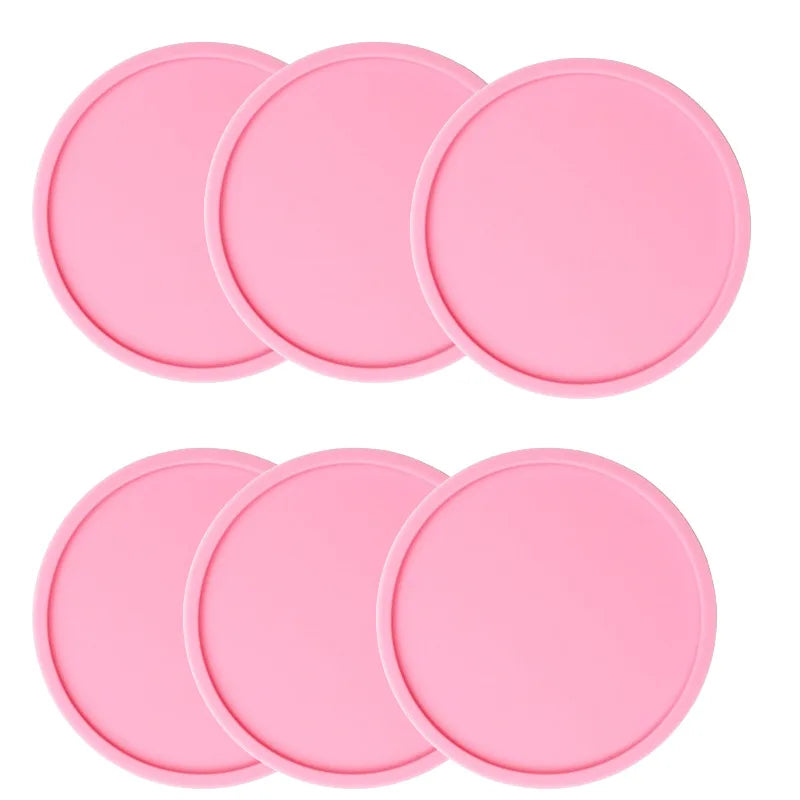 sous verres silicone respectueux environnement noir résistants chaleur antidérapants modernes 9cm