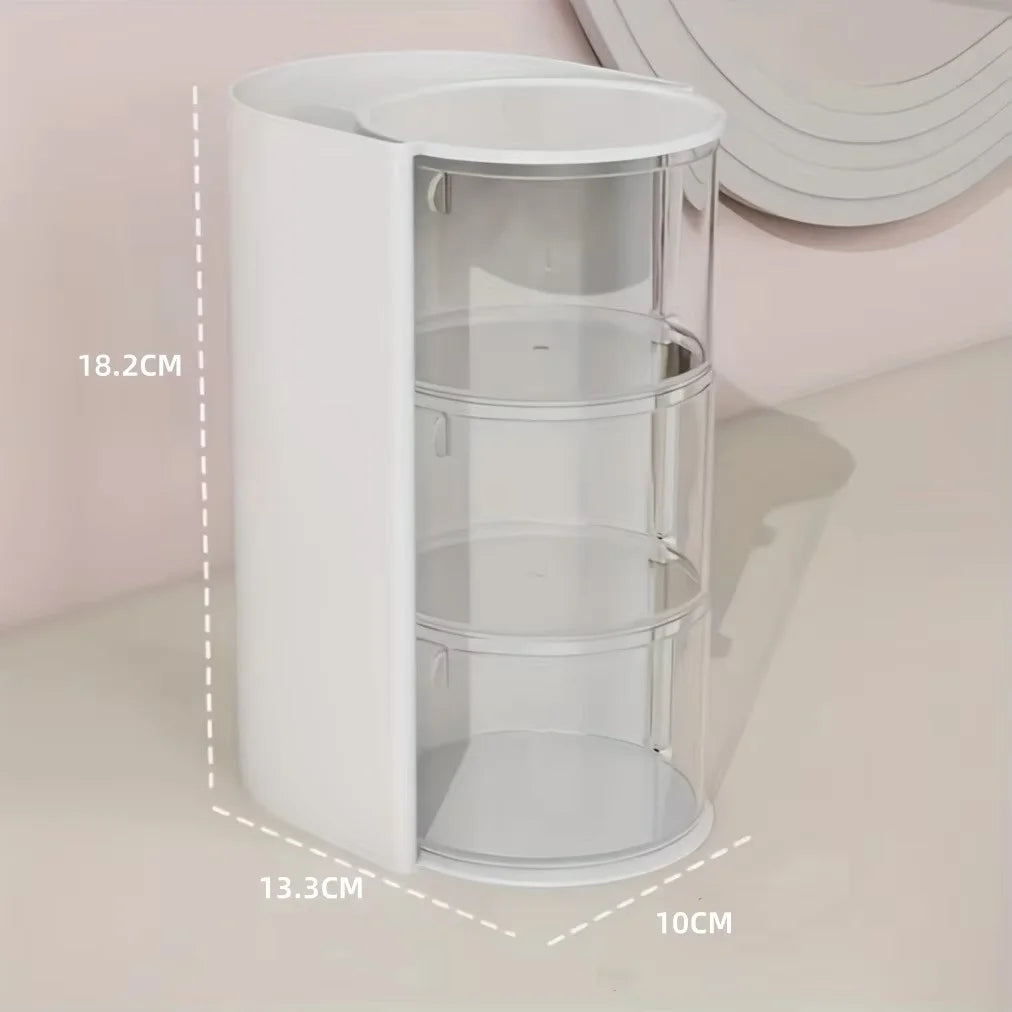organisateur accessoires coiffure transparent blanc rose noir moderne elastiques pinces brosse cosmétiques rangement