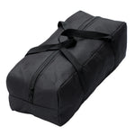 sac rangement oxford noir tissu uni réutilisable fermeture éclair sangles attache velcro utilitaire capacite