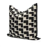 coussin carré géométrique noir blanc adhésif contemporain housses décoration salon canapé voiture decoration