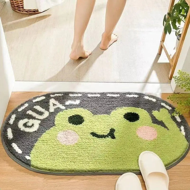 tapis sol antidérapant dessins animés fruits motifs colorés résistants machine lavables salon chambre