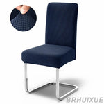 housse chaise jacquard gris moderne adhésif lavable amovible salle manger cuisine