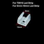 clips transparents led ruban neon 4mm 6mm 6mm 10mm 12mm 15mm abris fixations