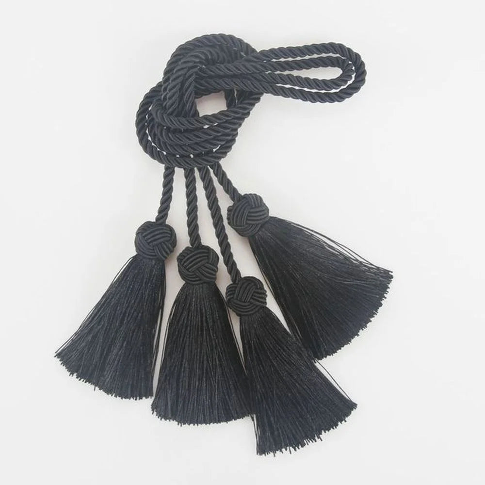 ruban franges tissé classique beige bleu marine deco couture artisanal pendentifs accessoires bricolage