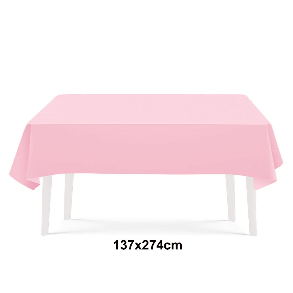 vaisselle jetable moderne rose assiettes fourchets couteaux verres serviettes anniversaire enfants fête