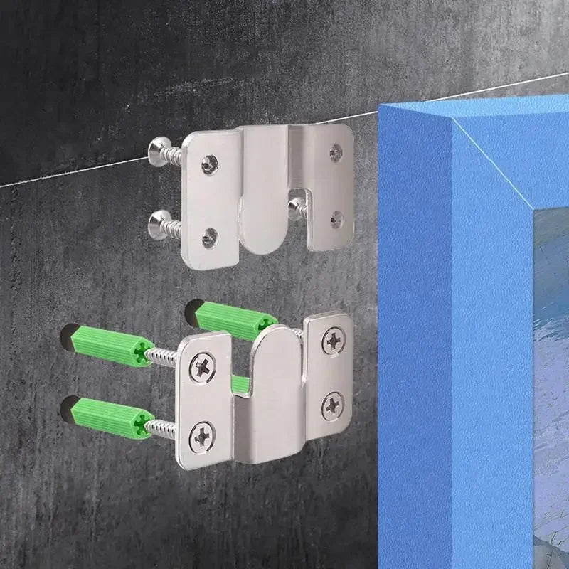 vis fixations porte argentées modernes travaux bois équerres angle 20 pièces