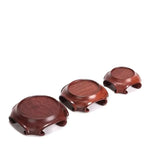 support décoratif bois rouge texture naturelle classique figurine miniature vase decorationintérieur