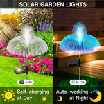lumière solaire jardin fibre lumineuse violet vert bleu moderne original autonomie ip65 led