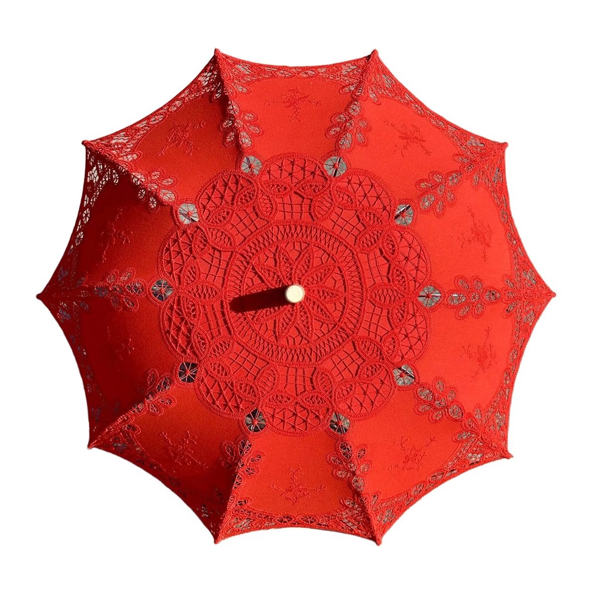 parapluie dentelle blanc vintage élégant poignée bois bleu vert mariage voyage
