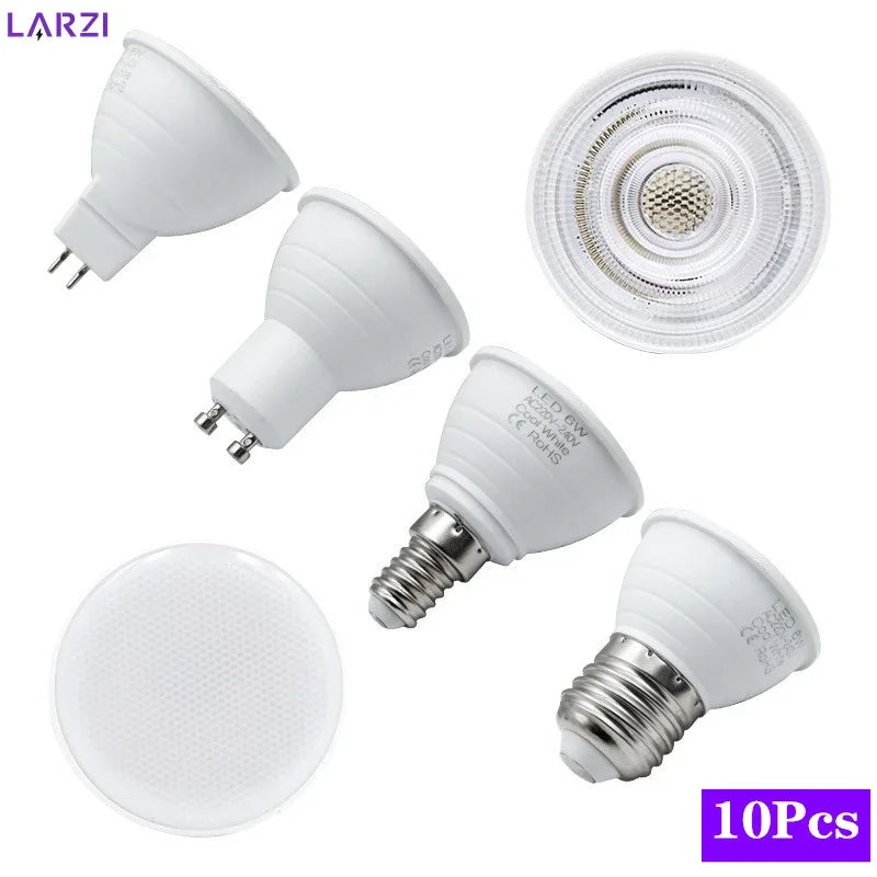 ampoules led e27 e14 mr16 gu10 6w blanc mat moderne 24 120 degrés 220v