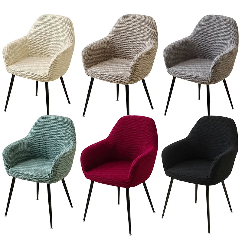 chaise moderne couverture tissu motifs polyester spandex gris beige bleu rouge noir