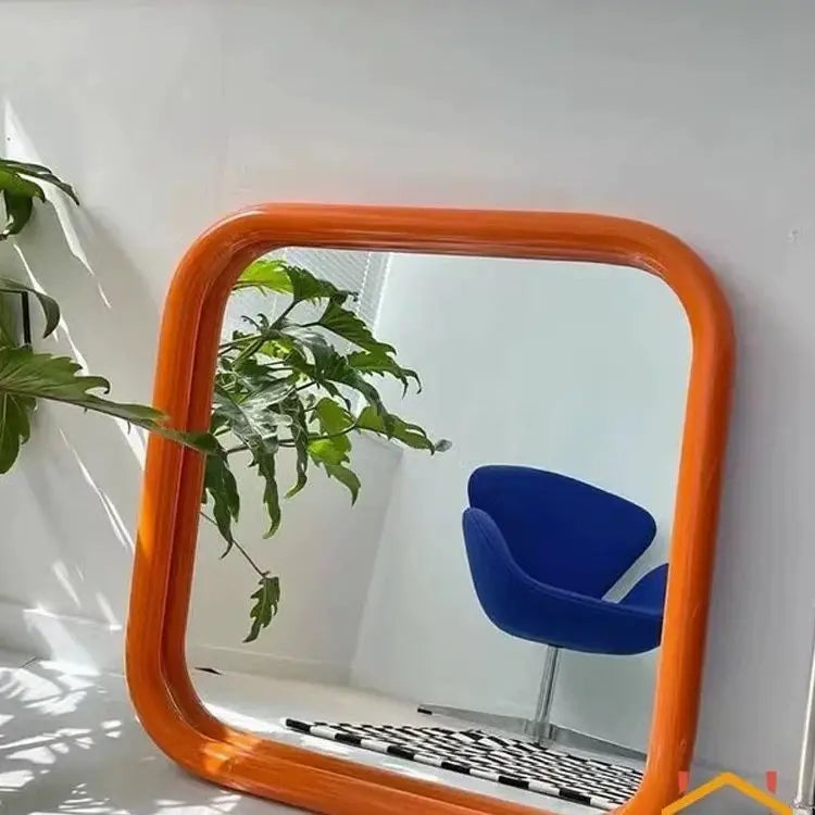 miroir mural moderne rectangle couleur argenté décoration brillante transparent chambre salon