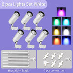spot lumineux led rvb moderne noir toucher rail 220v flux lumineux variable certifié rohs