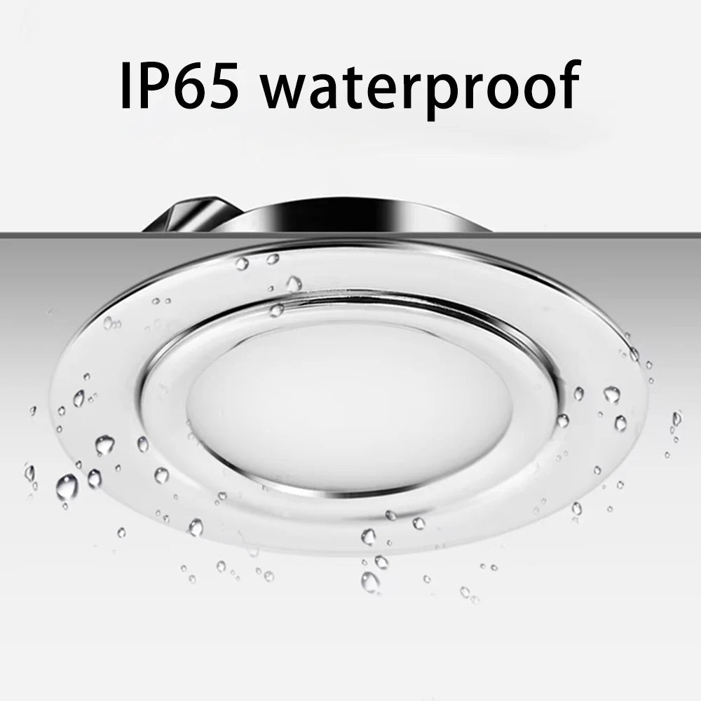 Spot LED nickel noir chrome ip65 12v 24v 3w rond moderne câble teflon led