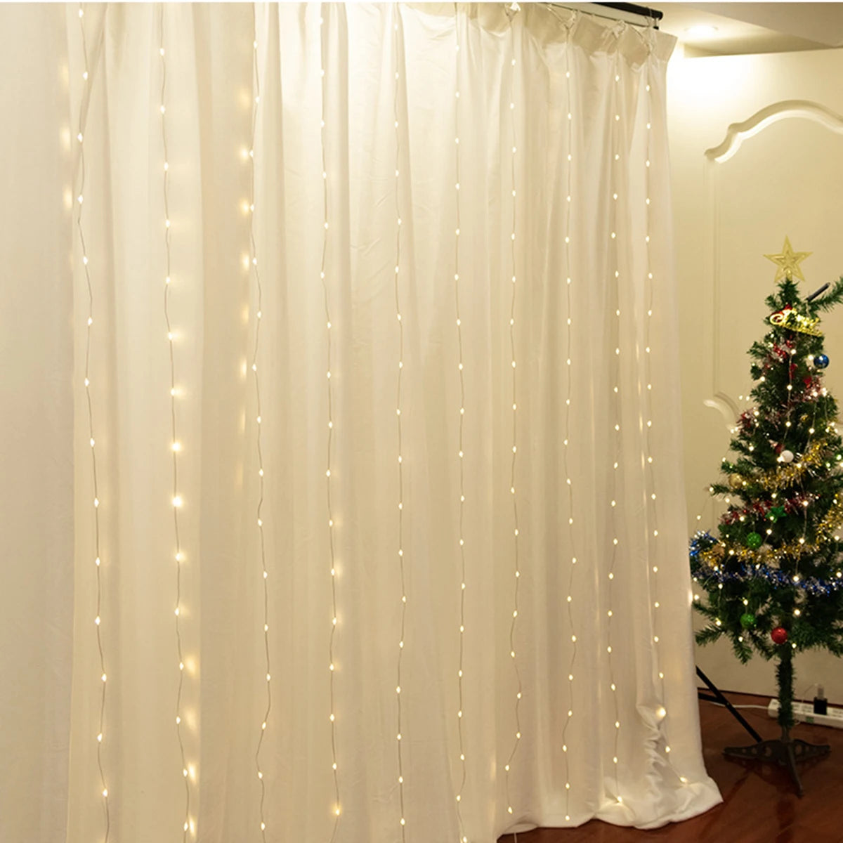guirlande lumineuse led blanc chaud moderne 100 led 3m 1m controleur usb