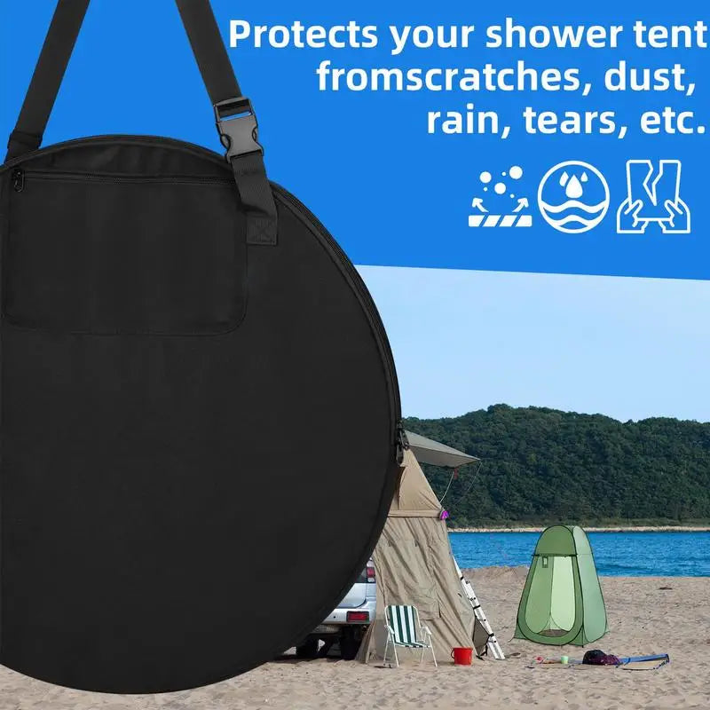 sac rangement oxford noir tente douche camping matériel outdoor