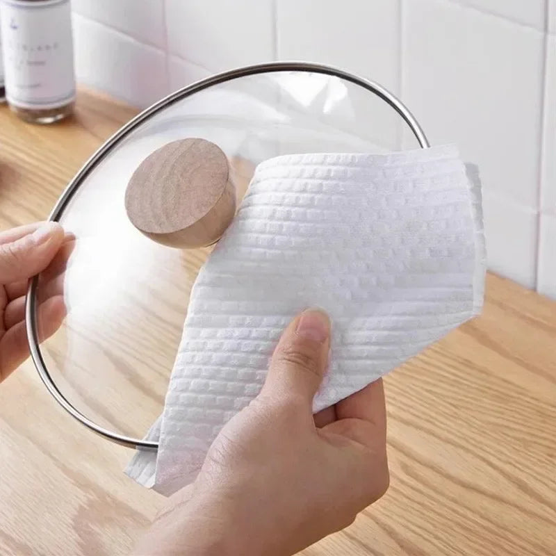 serviettes cuisine blanc microfibre non tissées respectueuses environnement utilitaires pratiques adhésives nettoyage ménager réutilisables