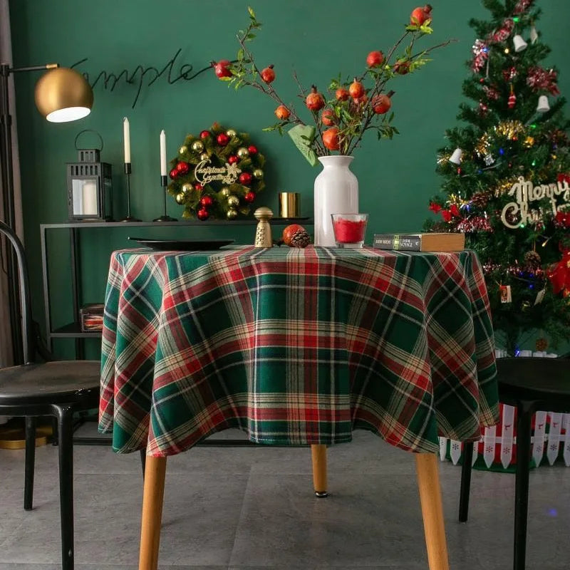 nappe carreaux écossais rouge verte noël classique table d'intérieur extérieur mariage festivité