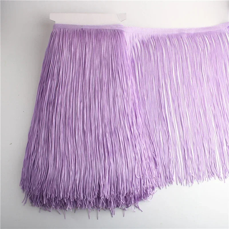 franges dentelle polyester jupe danse latine decoration partie moderne rouge noir vert bleu violet