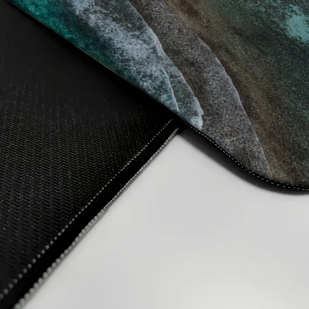 tapis souris personnalisable île eaux turquoises moderne bleu vert noir