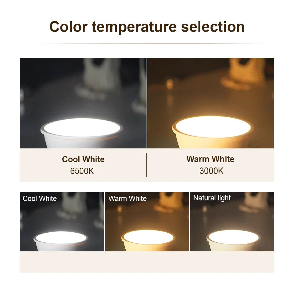 ampoule led gu10 blanc mat moderne 2700k 6500k 50000h salon chambre cuisine