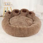 coussin chien peluche marron rose gris confortable moderne taille xl