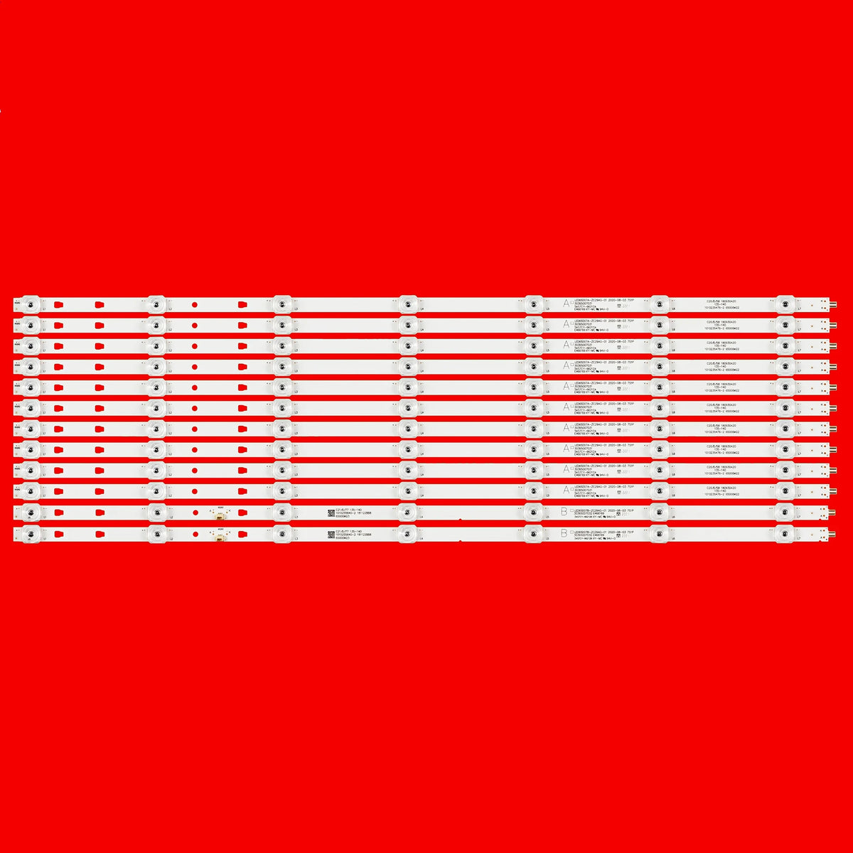 barre lumineuse led décoration professionnelle flux lumineux blanc rouge moderne points rouges opaque assemblage