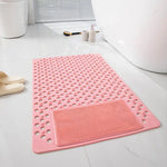 tapis bain antidérapant perforé moderne vert rose bleu clair blanc suction cup pvc respectueux