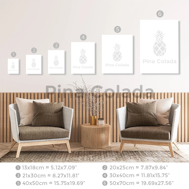 Comparaison des tailles disponibles pour tableau décoratif lapin