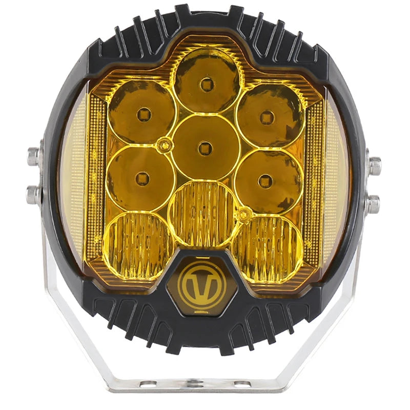 lampe travail led jaune noir pouces pouces tout terrain moderne robuste tringle câbles électriques