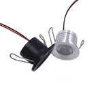 projecteur led spot noir argent grille moderne clips câbles 12v 1w ip65 rohs
