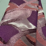 tissu dentelle polyester coton brodé motifs géométriques violet rose rouge gris vert bleu beige