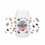autocollants transfert motif coeurs boissons cartoon transparent opaques tasses croissants glaces bouteille verre couvercle